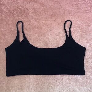 Black Cropped Tank Top